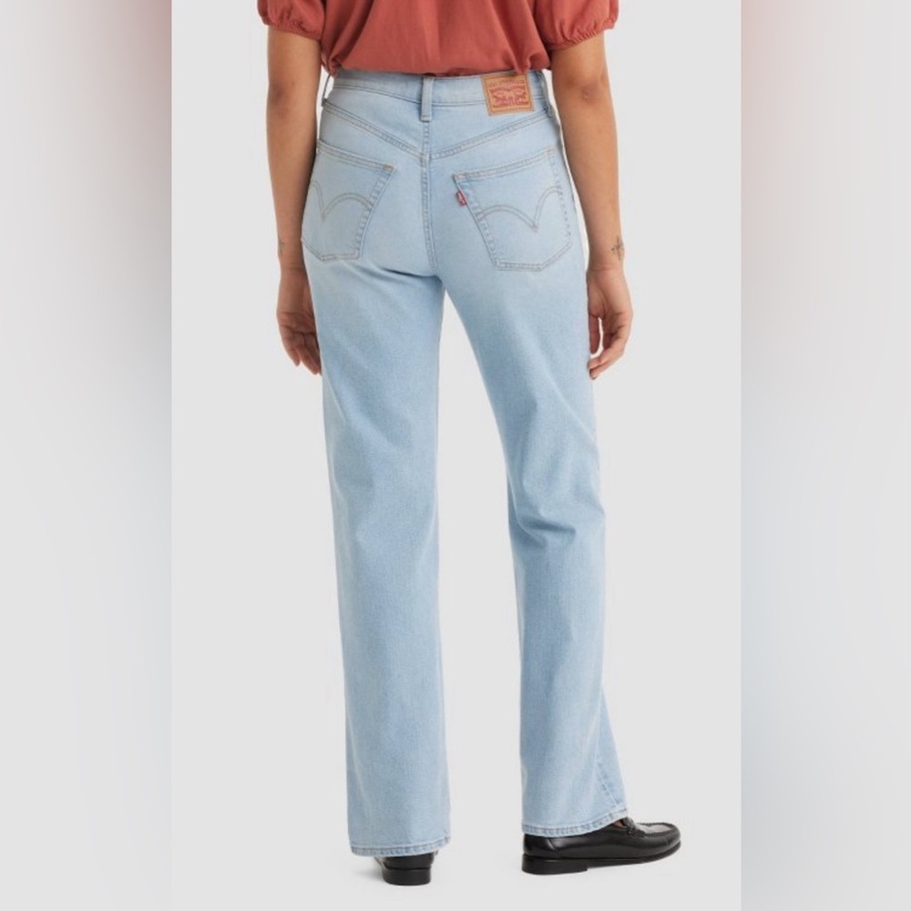 Levi’s Light Wash Ribcage High Rise Straight Leg Denim Jeans 29 Twenty Nine - Picture 3 of 12